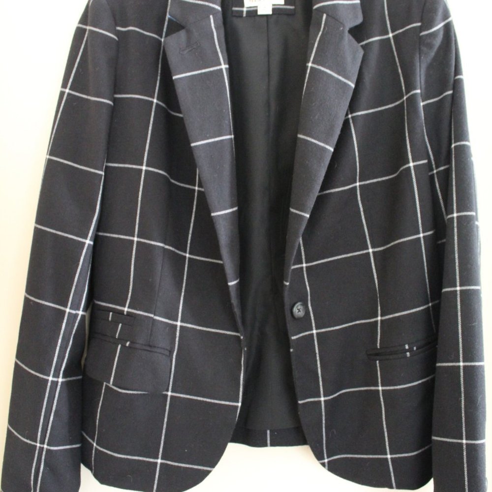 Merona Square Pattern Black & White Jacket